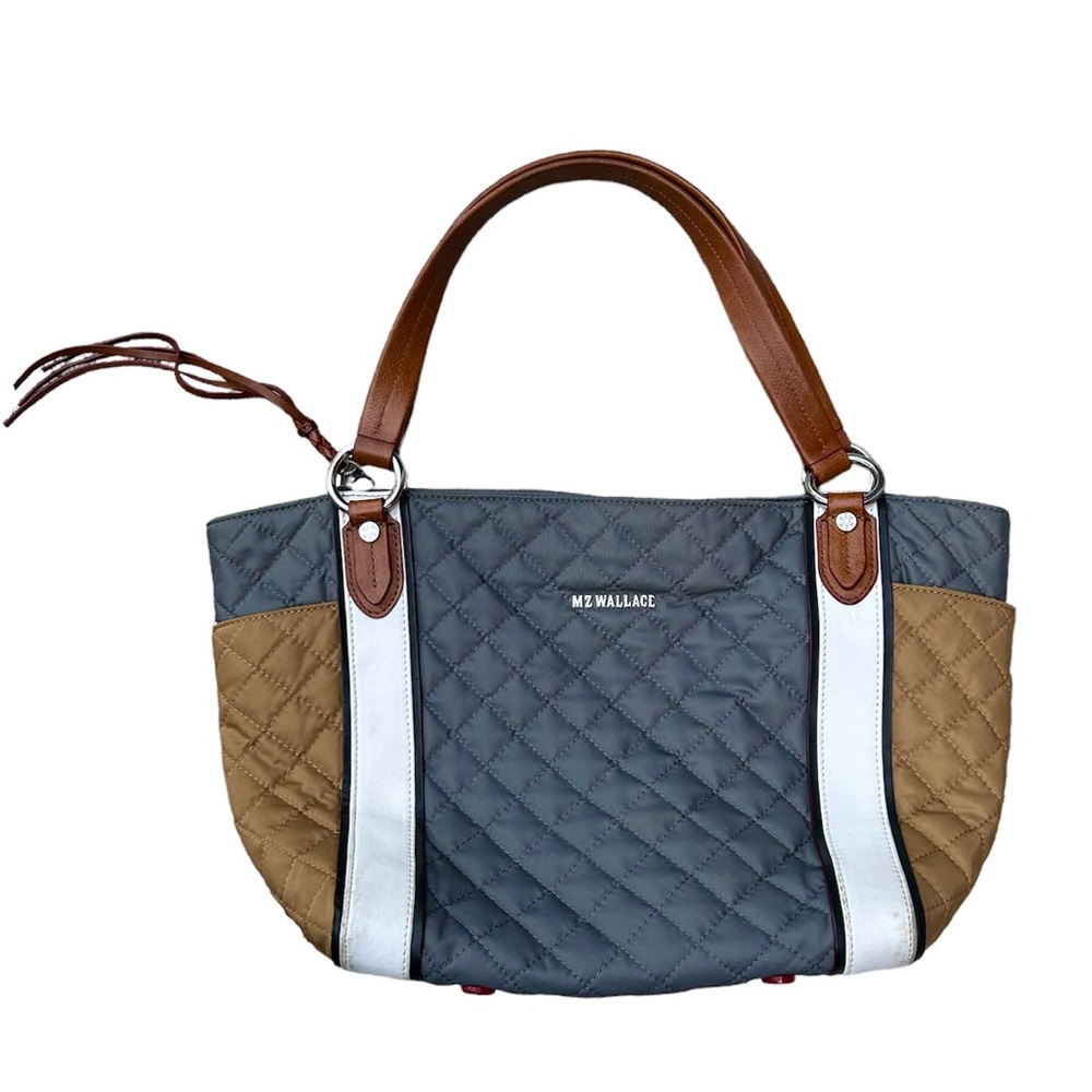 Rare MZ Wallace Metro Quilted Shoulder Purse with leather detailing